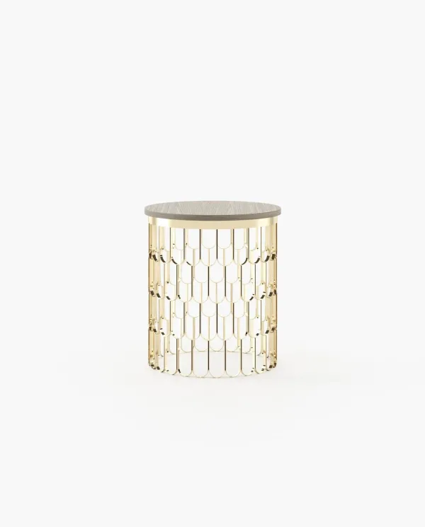 BRENDA Nest & Side Table Aged Oak Veneer Matte