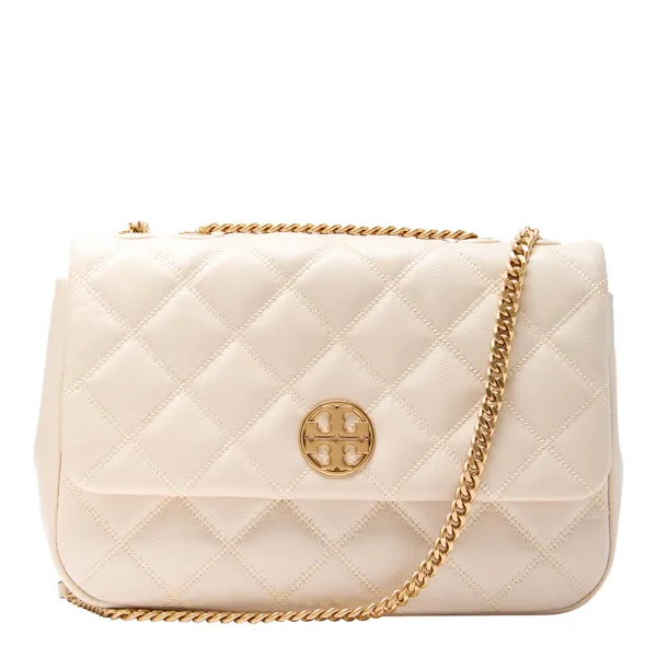 Brie Willa Quilted Shoulder Bag - Beige