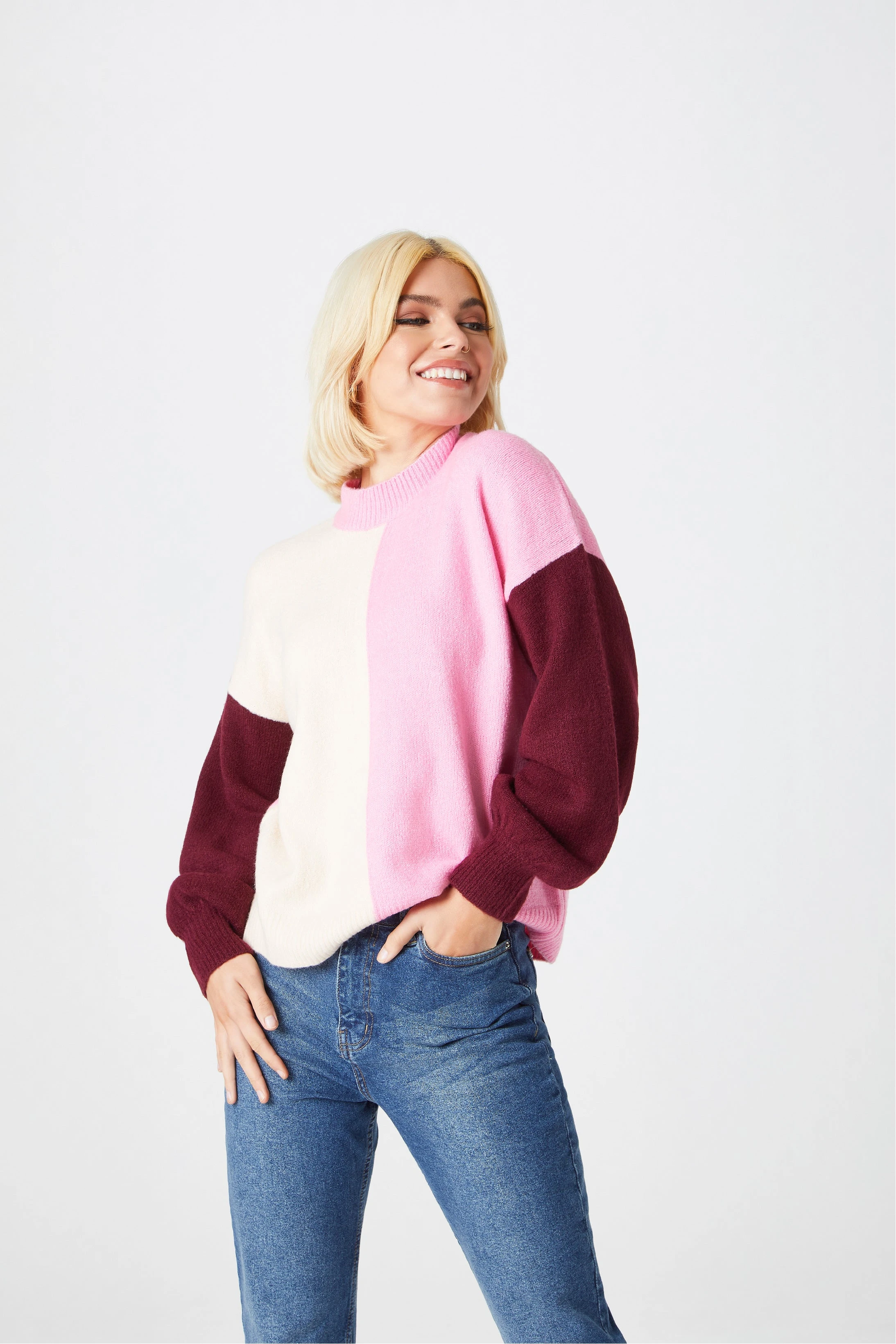 Bright Clean Colour Block Jumper Multi /