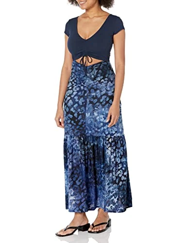 Brighton Cut Out Navy Maxi Dress 23SWVK30