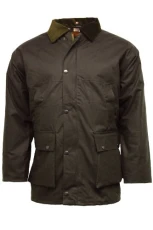 British Quilted Padded Country Wax Cotton Rain Jacket (M, Brown) British Quilted Padded Country Wax Cotton Rain Jacket (M, Brown)