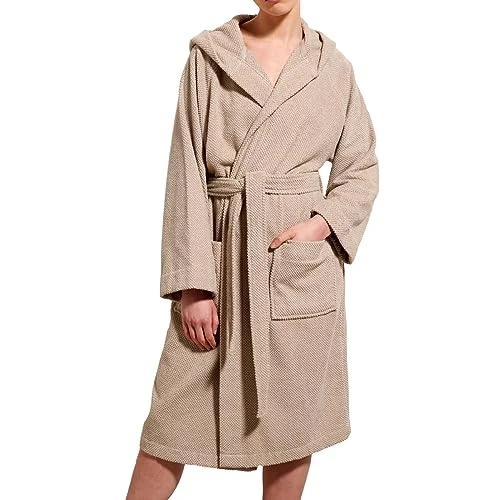 Brixton Hooded Bath Robe | Stylish Textured Weave | Durable Tactile Design | Sustainably Manufactur