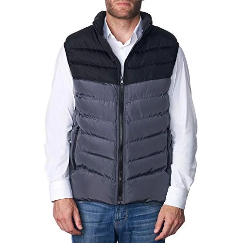 Brock Mens Lightweight Water-Resistant Down Puffer Vest Gray