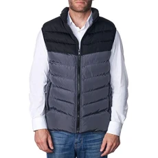 Brock Mens Lightweight Water-Resistant Down Puffer Vest Gray