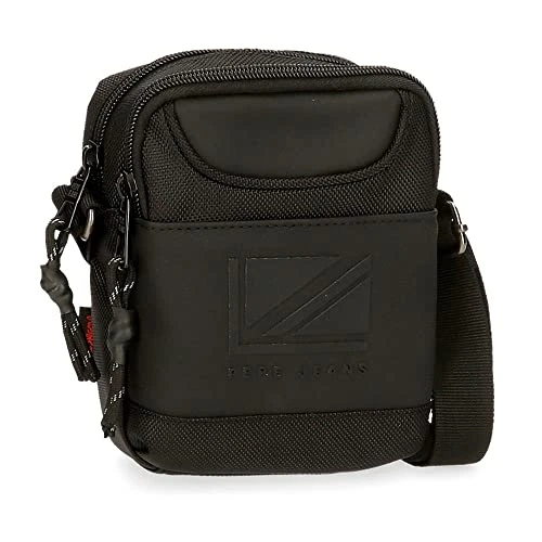 Bromley LDN Shoulder Bag Two Compartments Black 12 x 15 x 3.5 cm Polyester with Faux Leather Details