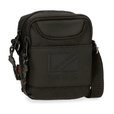 Bromley LDN Shoulder Bag Two Compartments Black 12 x 15 x 3.5 cm Polyester with Faux Leather Details Bromley LDN Shoulder Bag Two Compartments Black 12 x 15 x 3.5 cm Polyester with Faux Leather Details