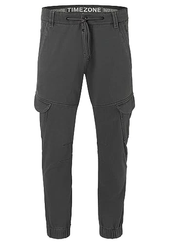 Brooklyntz Men's Cargo Trousers Regular Fit Green Black Blue Grey, Dark Grey 9889, 36 W/32 L