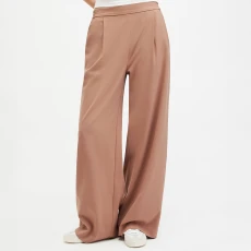 Brown Aleida Wide Leg Trousers