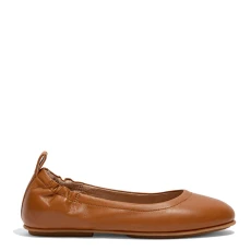 Brown Allegro Leather Ballet Pumps - Black