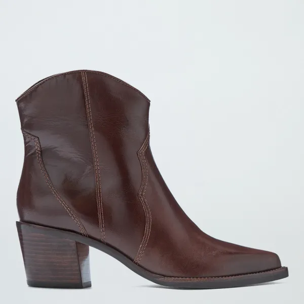 Brown Leather Ankle Boot