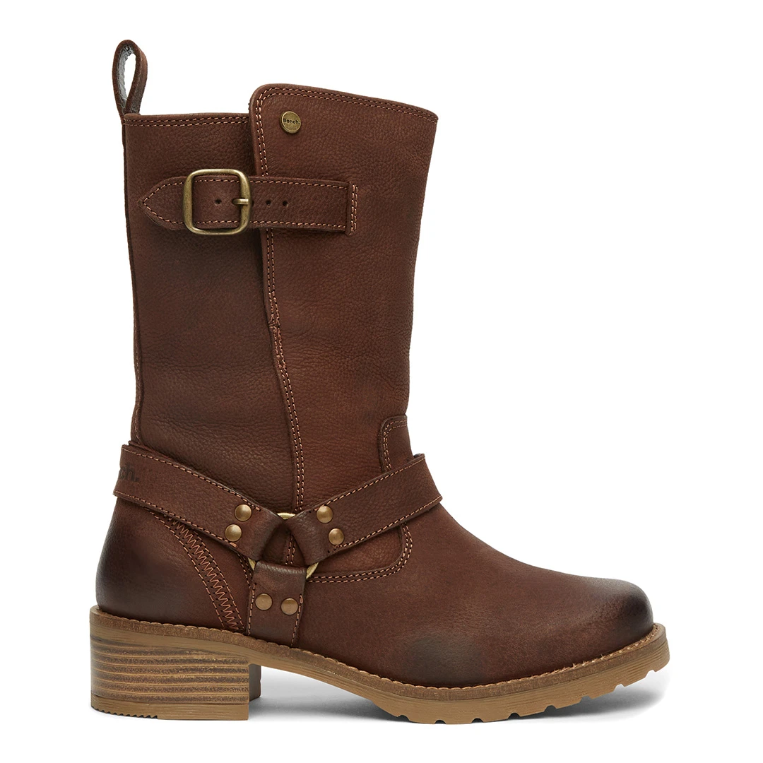 Brown Leather Wardour Biker Boots