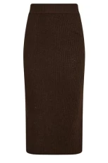 Brown Midi Knitted Skirt Petite Brown Midi Knitted Skirt Petite