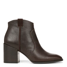 Brown Regan Leather Western Boot - Black