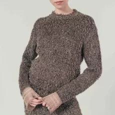 Brown Soft Crew Neck Jumper