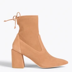 Brown Suede Avenue 85 Ankle Boot - Beige