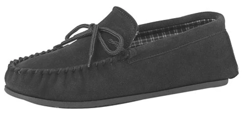 BRUCE Moccasin Slipper - Black, Size Mens UK 15 / EU 49