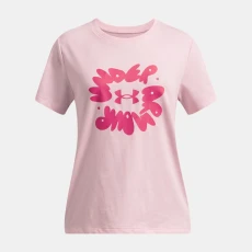 Bubble Wordmark Girls Short Sleeve Prime Pink / Shaded Fuchsia / Shaded Fuchsia YLG (59 in)