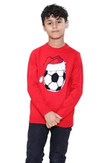 BULLFROG Boys Girls Unisex Kids Merry Christmas Football Soccer Ball Red Nose Rudolph Reindeer Moose Santa Tour Bus Muffler Scarf Pom Polar Bear Snowflake Jumpers Sweater (9-10 Years, Football Red) BULLFROG Boys Girls Unisex Kids Merry Christmas Football Soccer Ball Red Nose Rudolph Reindeer Moose Santa Tour Bus Muffler Scarf Pom Polar Bear Snowflake Jumpers Sweater (9-10 Years, Football Red)