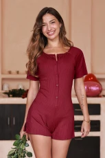 Bundled Up Red Pajama Playsuit