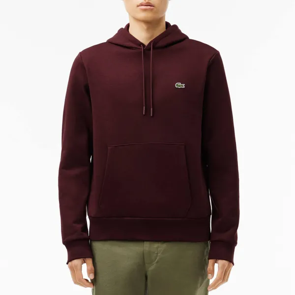 Burgundy Drawstring Hoodie - Brown