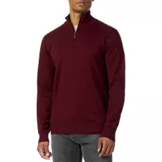 Burgundy Quarter Zip Jumper