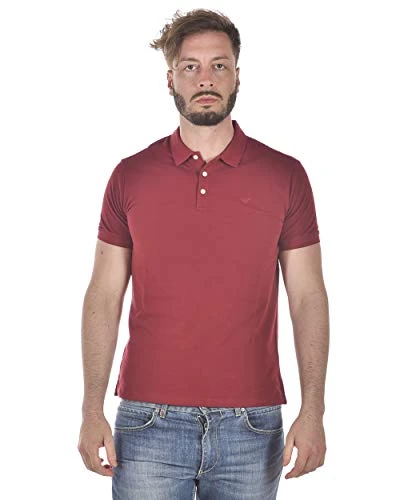 Burgundy Stretch Short Sleeve Polo T-Shirt 8N1F12 1J0SZ X-Large