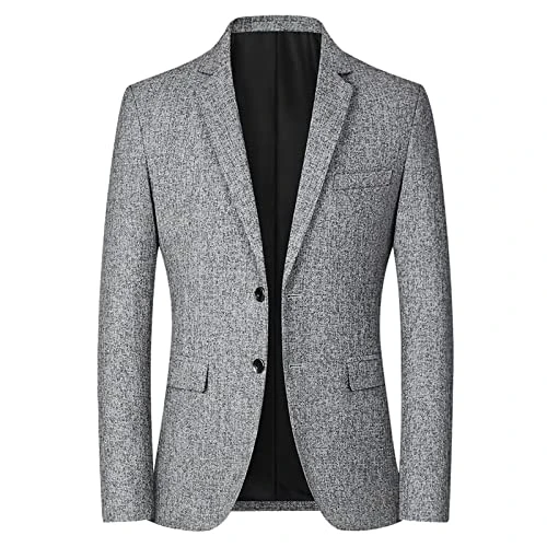 Business Suit for Men | Suit Jackets for Men, Slim Fit Sport Coat 2 Button Suits for Men Lightweight Suit Regular Fit Smart Jackets Wedding Business Casual Men's Blazers Tuxedo Smart Blazer Grey