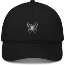 Butterfly Baseball Cap Black  Hats Accessories Unisex Genderless Sustainable