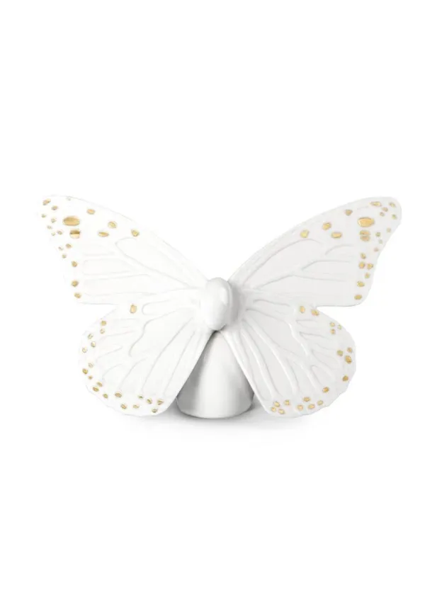 Butterfly White & Gold