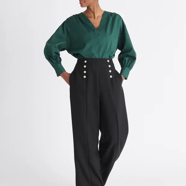 Button waist trousers
