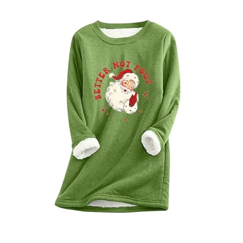 Buy Again My Orders Women's Plush Sweatshirts UK Christmas Jumper Fall Winter Fluffy Warm Thickened 