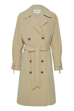 Bycasandra Trenchcoat Women's Transition Jacket with Lapel Collar and Belt Oversized Cut, Safari (151116), 38 Bycasandra Trenchcoat Women's Transition Jacket with Lapel Collar and Belt Oversized Cut, Safari (151116), 38