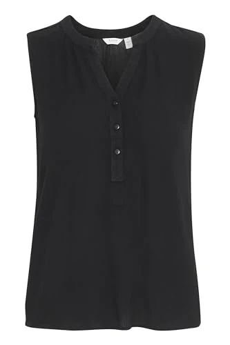 BYJACQUELINE Women's Shirt Blouse Top Short Sleeve Patterned V-Neck Regular Fit, Black (200451), 20