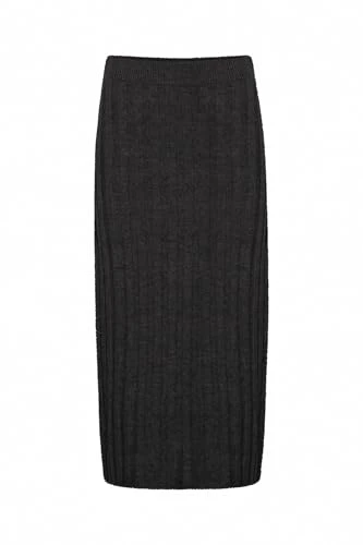 BYMarianne Women's Pencil Skirt Maxi Skirt with Side Slit Light Elastic Slim Fit, Black (200451), S