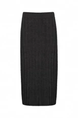 BYMarianne Women's Pencil Skirt Maxi Skirt with Side Slit Light Elastic Slim Fit, Black (200451), S