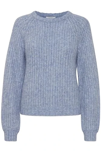 - Byoksana Jumper 3 - Knitted Jumper - 20810772, Icelandic Blue Melange (1639191), M