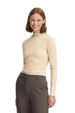 BYPAPILONE High Neck T-Shirt Women's Long-Sleeved Shirt Top Basic Shirt Slim Fit, Humus (151304), XS BYPAPILONE High Neck T-Shirt Women's Long-Sleeved Shirt Top Basic Shirt Slim Fit, Humus (151304), XS
