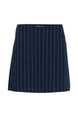 BYRowan Women's A-line Mini Skirt with Pockets, Navy Blazer Mix (202176), L
