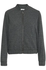 BYRowan Women's Jacket College Jacket Transition Jacket with Zip High Collar Pockets Regular Fit, Black Melange (200452), XL BYRowan Women's Jacket College Jacket Transition Jacket with Zip High Collar Pockets Regular Fit, Black Melange (200452), XL