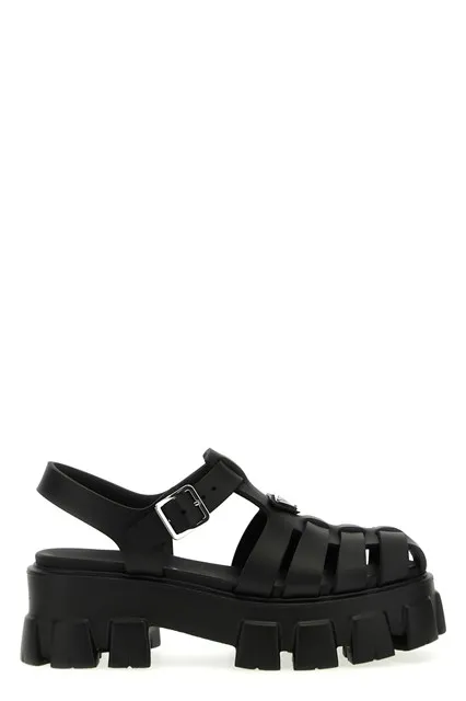 Cage monolith sandals - Black
