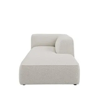 CALI chaise longue right Sofa Malibu fabric Cream