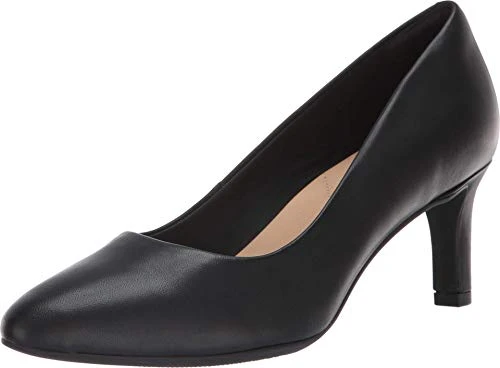 Calla Rose - Black Leather Womens Heels 4 UK