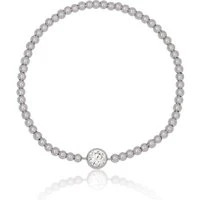 Calm Silver Beaded Bracelet - Silver