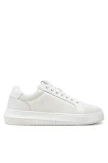 Calvin Klein Men's Chunky Low Top Cupsole Trainers, White (Triple Bright White), 9