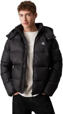 Calvin Klein Men’s Essentials Down Puffer Jacket with Hood, Black (Ck Black), S Calvin Klein Men’s Essentials Down Puffer Jacket with Hood, Black (Ck Black), S