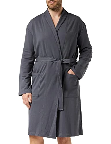 Calvin Klein Men's Robe 000NM2237E Bathrobes, Grey (Sleek Grey), L-XL