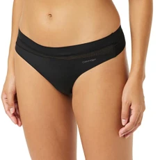 Calvin Klein Unisex's Thong Lingerie, Black, S Calvin Klein Unisex's Thong Lingerie, Black, S