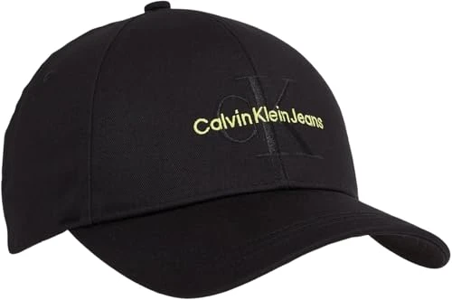 Calvin Klein Women Baseball Cap Monogram, Black (Black/Sharp Green), One Size