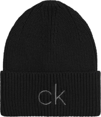 Calvin Klein Women Knitted Hat Re-Lock Winter, Black (Ck Black), One Size