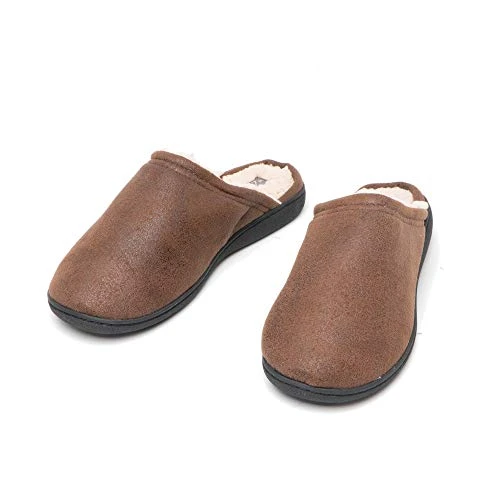 Calvin Mens Mule Slippers Brown UK 7